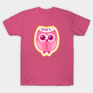 Owl Cute Cartoon Drawing T-Shirt